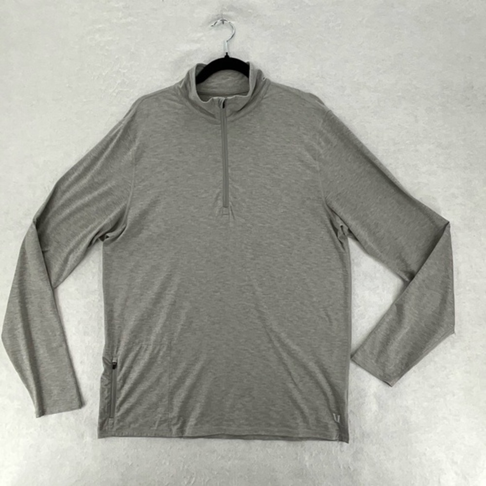 Vuori‎ Men's Ease Performance Half-Zip Large Light Heather Gray V221